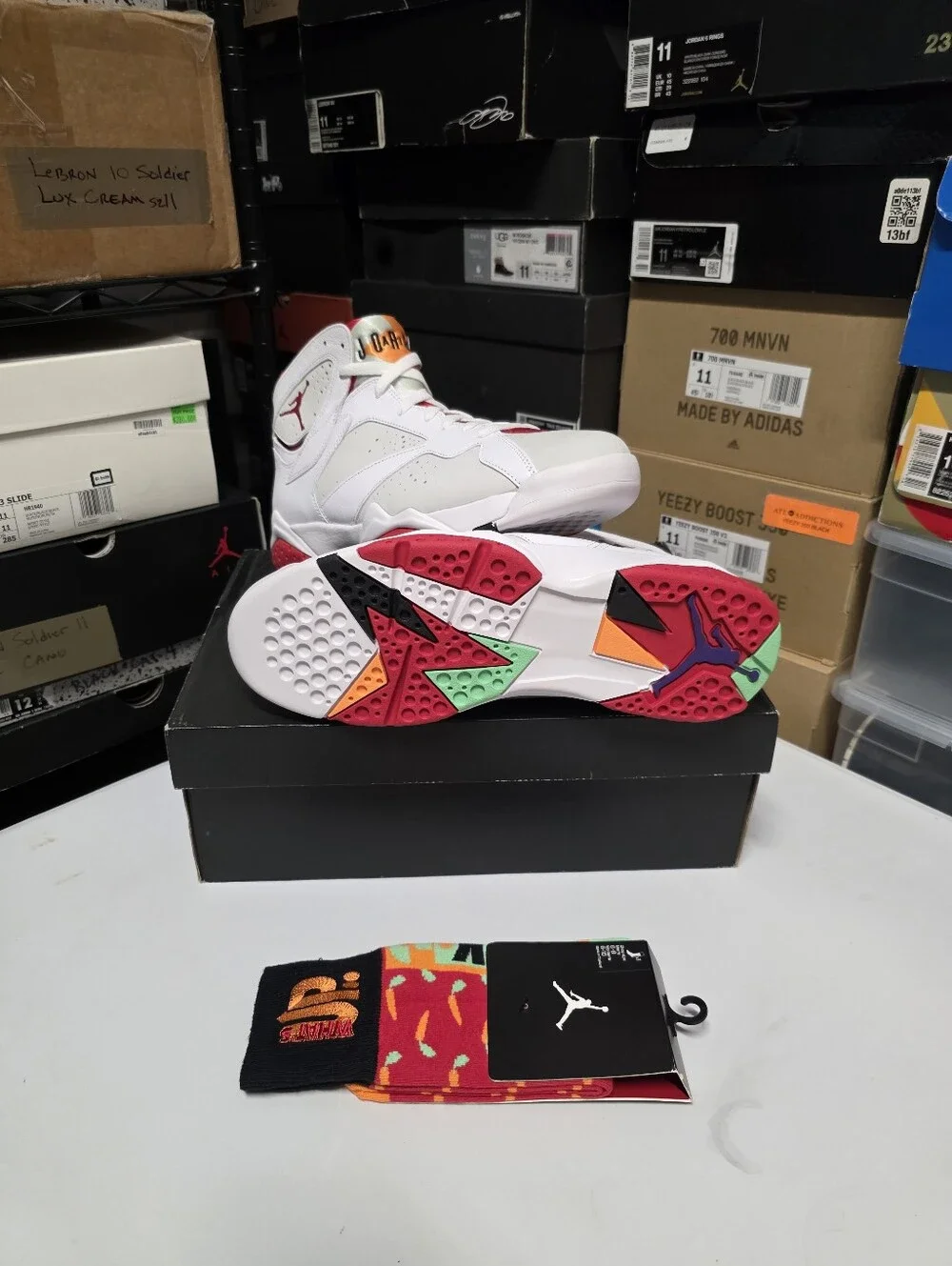 Jordan Air Jordan 7 Retro 'Hare' Bugs Bunny W/ Matching Socks **RARE**